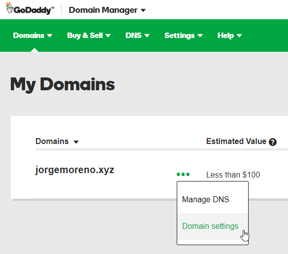 Domain Settings